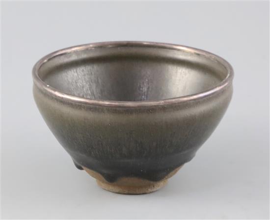 A Chinese Jian-type hares fur glazed bowl, W. 12.5cm